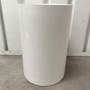 Vintage 1970s Kartell Design Colombini White Waste Paper Trash Can Basket